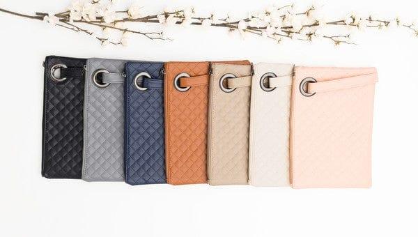 Aili's Corner Handbag & Wallet Accessories Women's Quilted Wristlet Clutch