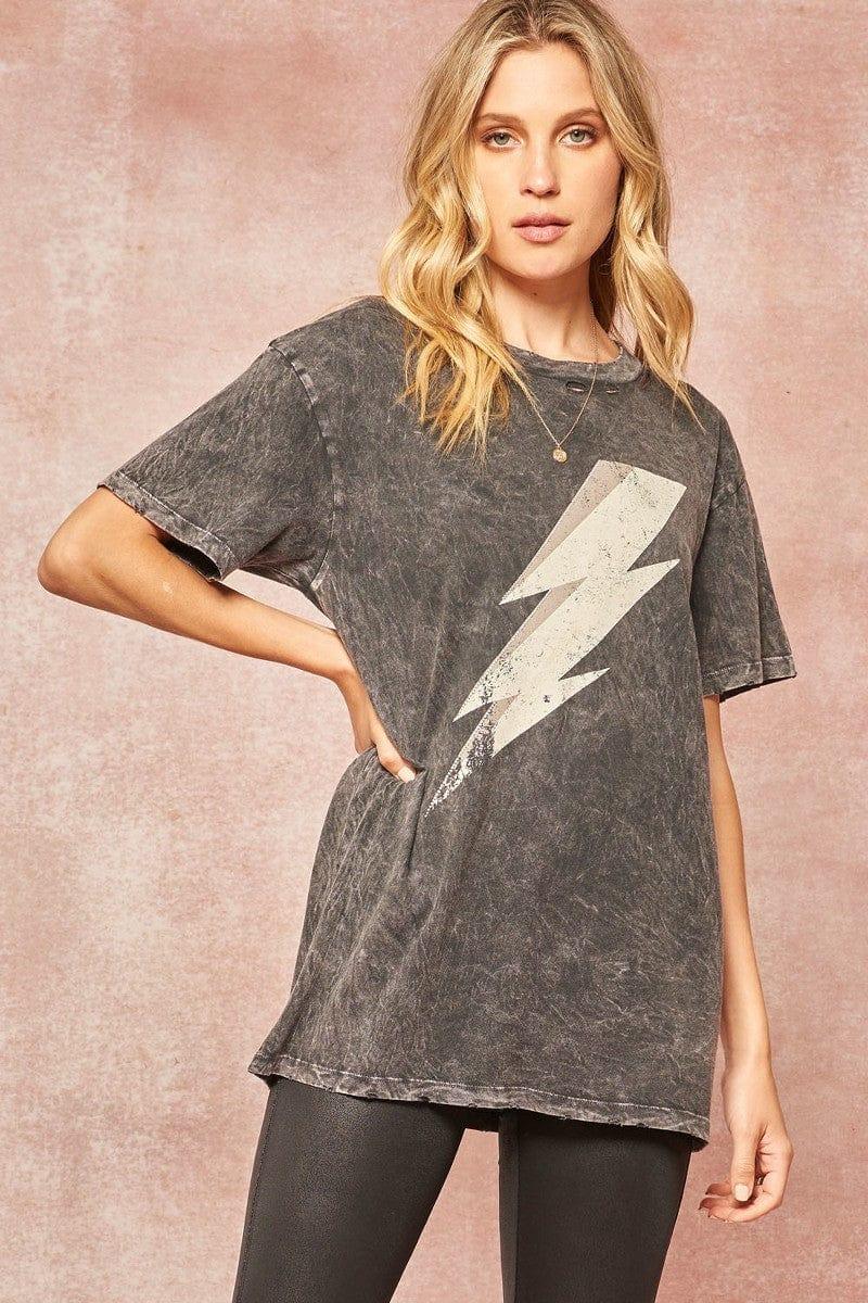 SAVLUXE Default S Women's Washed Graphic T-shirt
