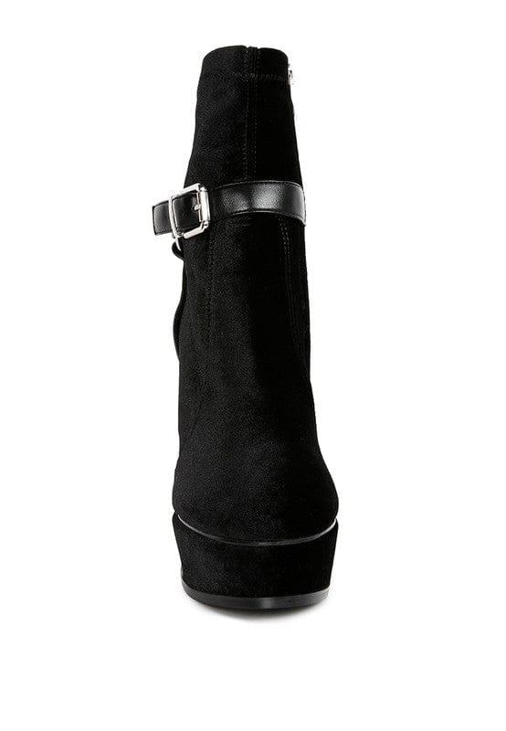 Rag Company ZEPPELIN High Platform Velvet Ankle Boots