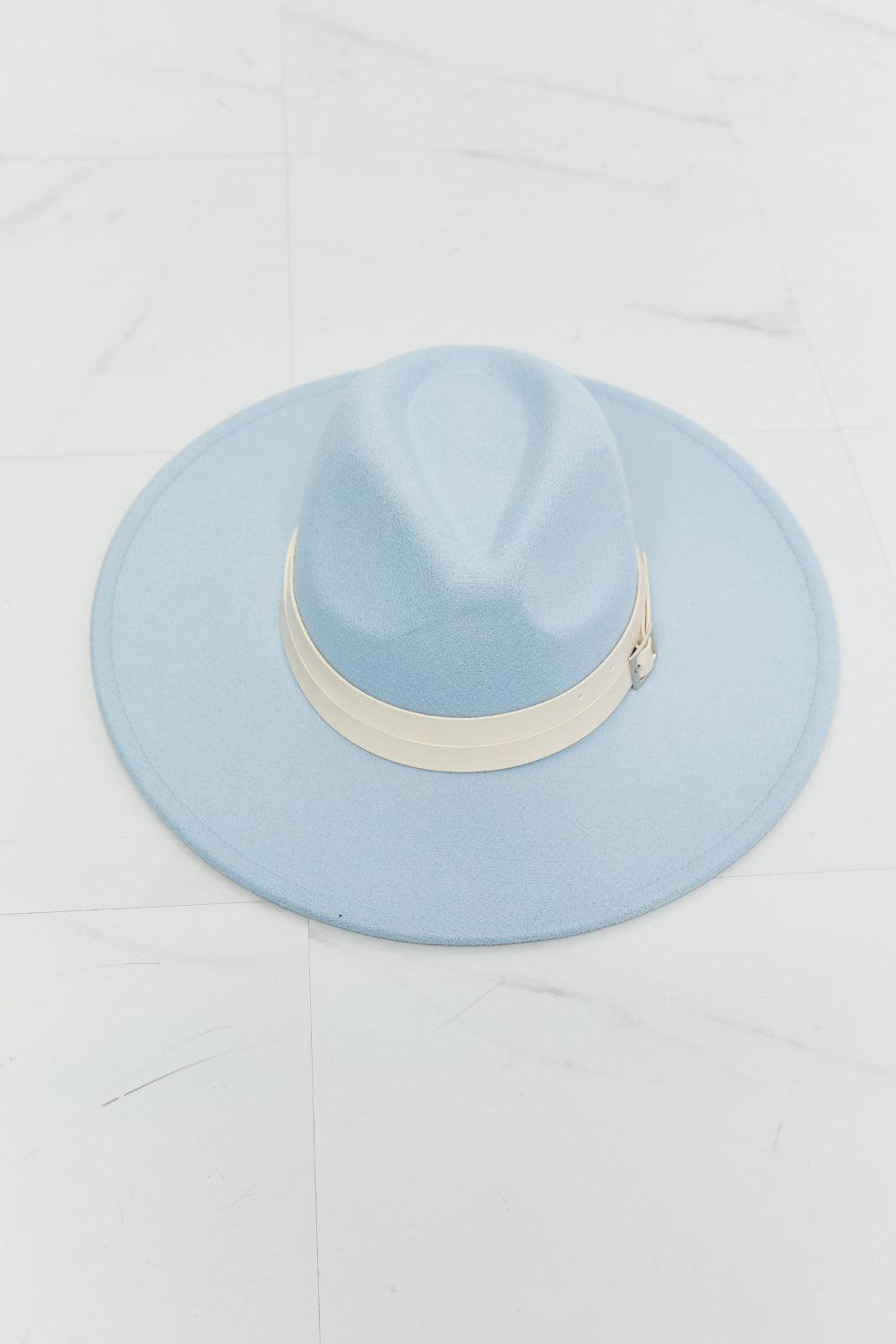 Pastel Blues Fedora Hat - SAVLUXE