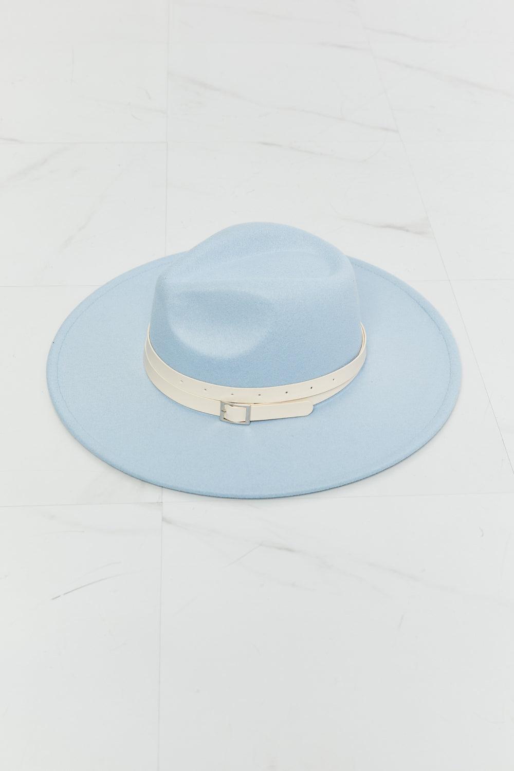 Pastel Blues Fedora Hat - SAVLUXE
